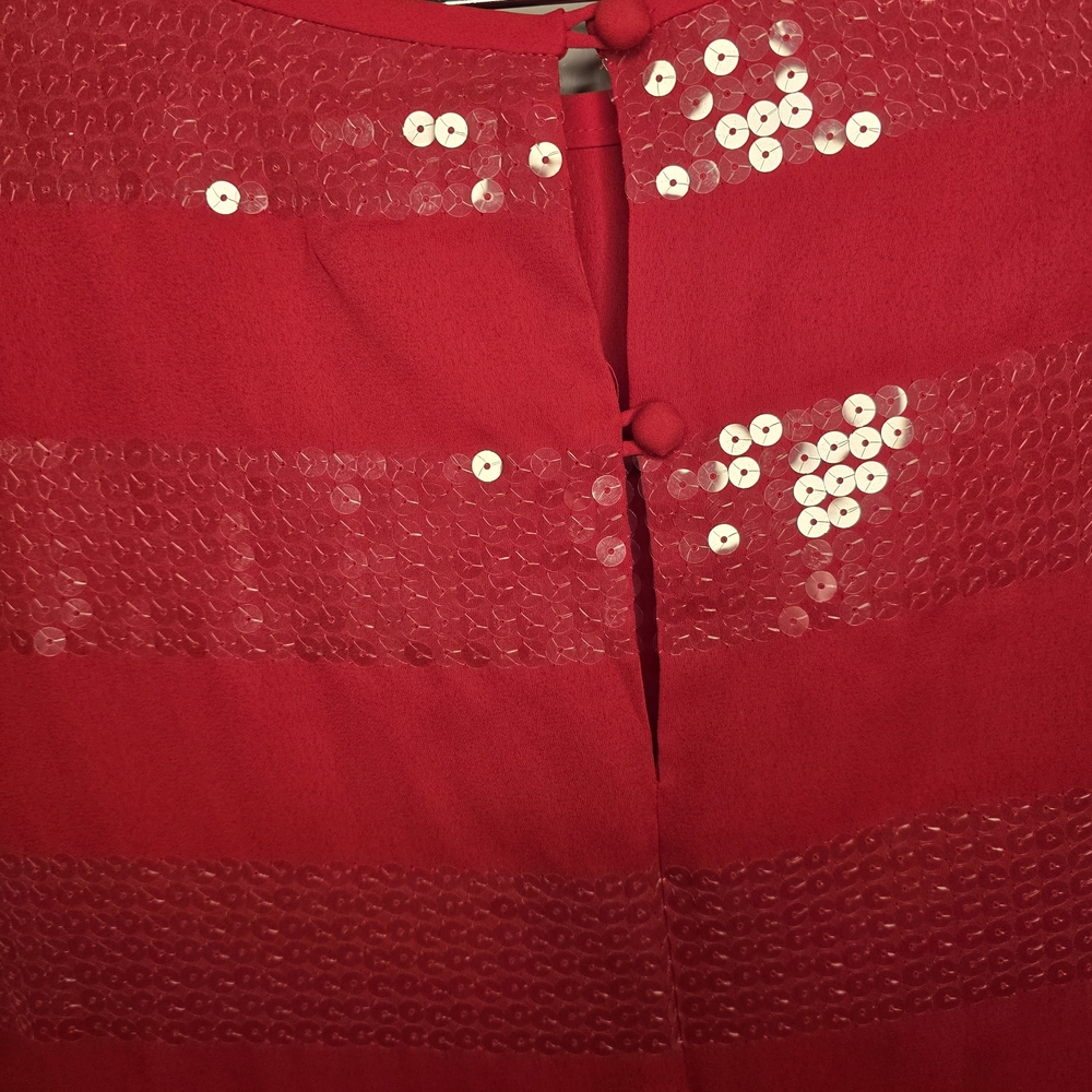 Liz Claiborne Red Sequin Mini Dress - Picture 10 of 10